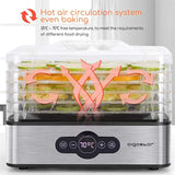 Aigostar Digital Dehydrator/Dörrautomat with 5 interchangeable trays VDE/Crispy